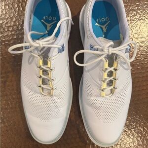 Jordan Men’s White and Blue Golf Shoes